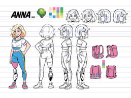 Studie personage Anna strip plastic waste